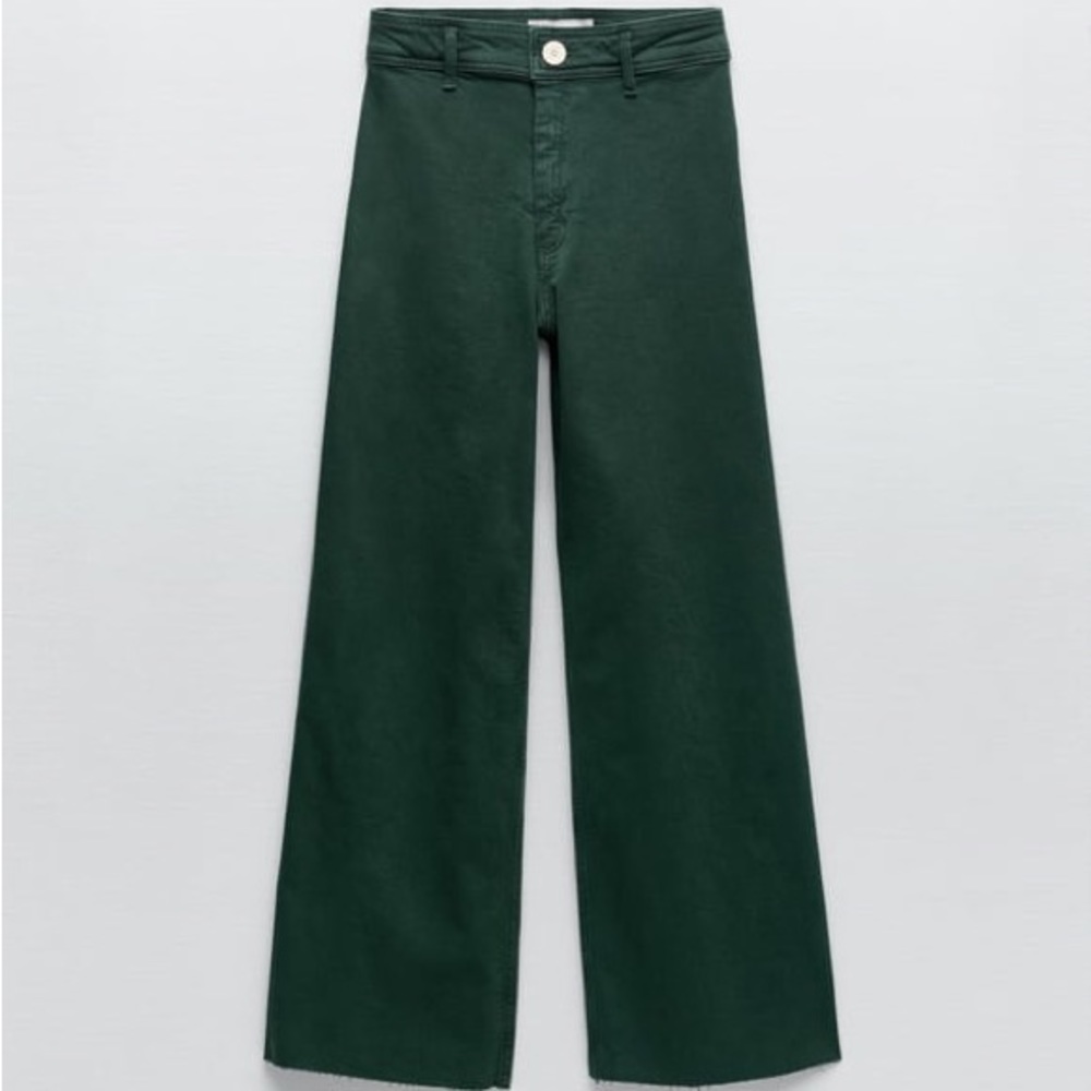 Zara Marine Straight Jean in Green